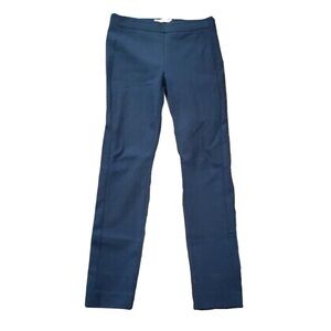 Tory Burch Stretch Side Zip Straight Dress Pants Side Panel Navy 8